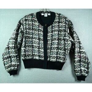Vintage Emanuel Ungaro Jacket Multi Color Wool Mohair Womens Large Italy